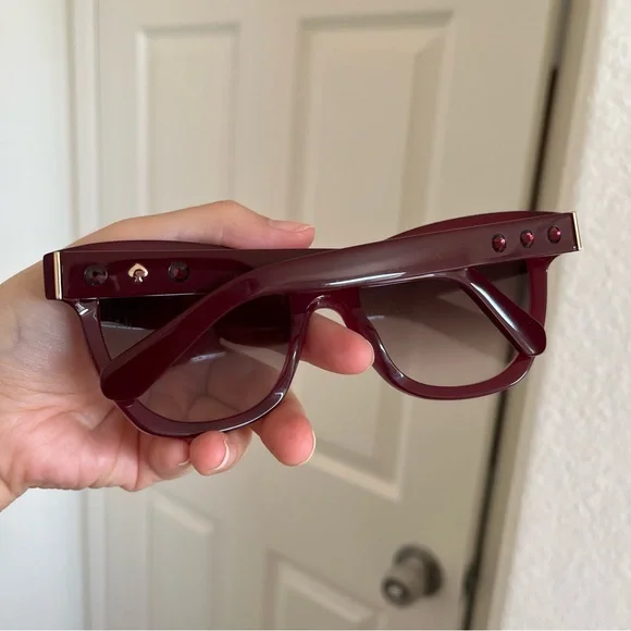 Kate Spade Burgundy Cat Eye Sunglasses - Picture 6 of 8